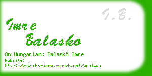 imre balasko business card